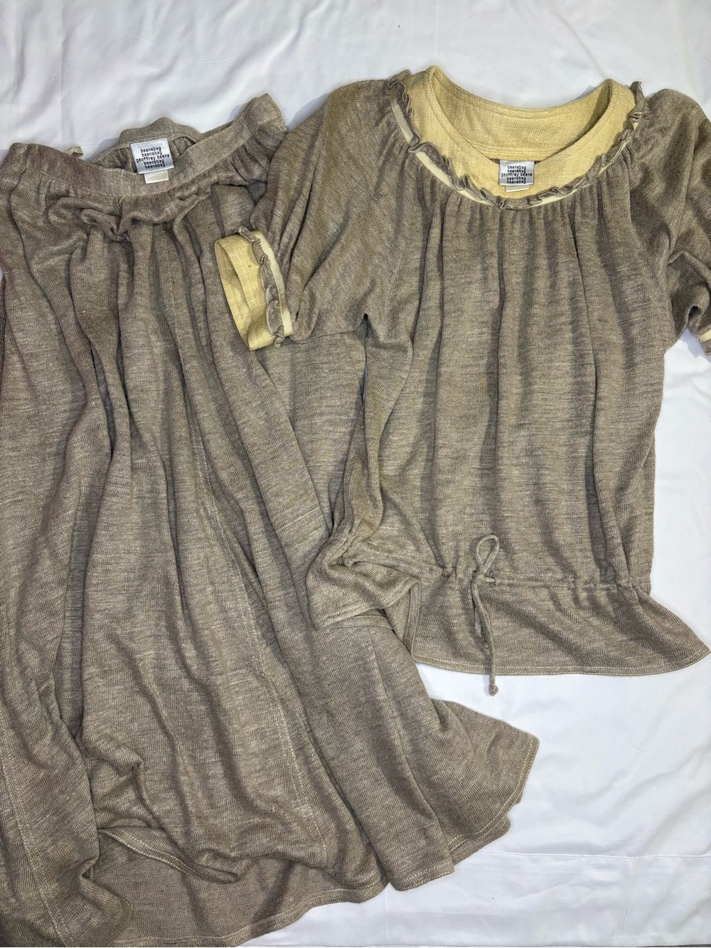 Vintage 1980s Geoffrey Beene BeeneBag Linen/Silk 2-Piece Set – S